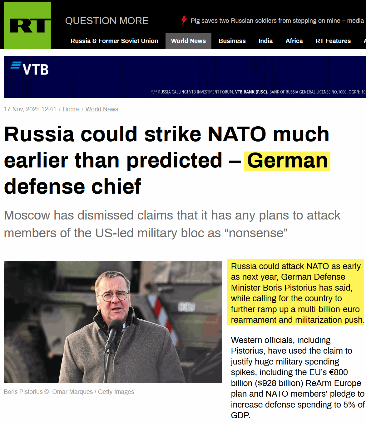Germany Pushing Russian Invasion Narrative.gif
